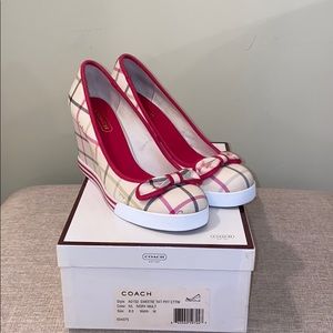 Coach Wedge Shoes - Ivory Multicolor
